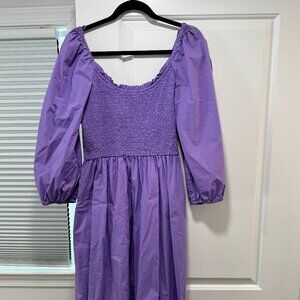 Violet GAP midi dress with shirred bodice Size L